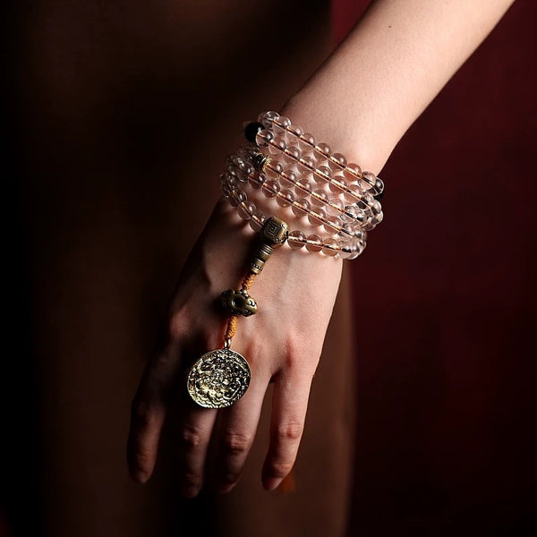 Kailsh natural white crystal bracelet 108 pieces