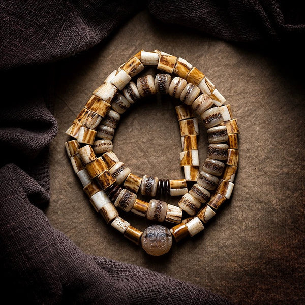 kailash natural yak bone Prayer beads antler bracelet