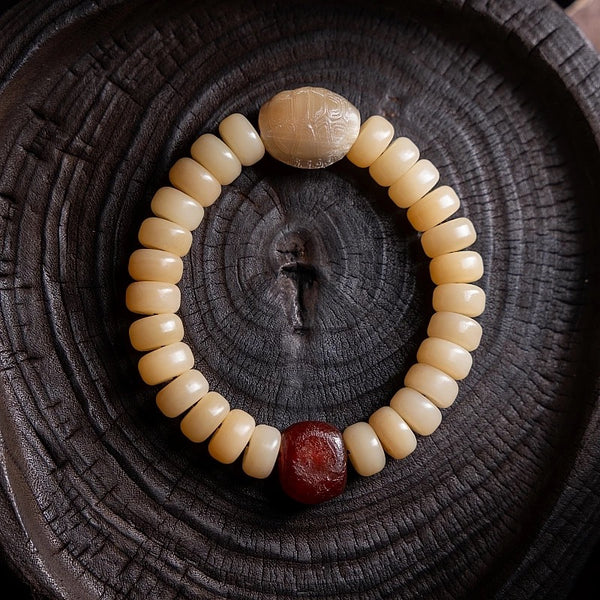 kailash yak horn bone agate bracelet