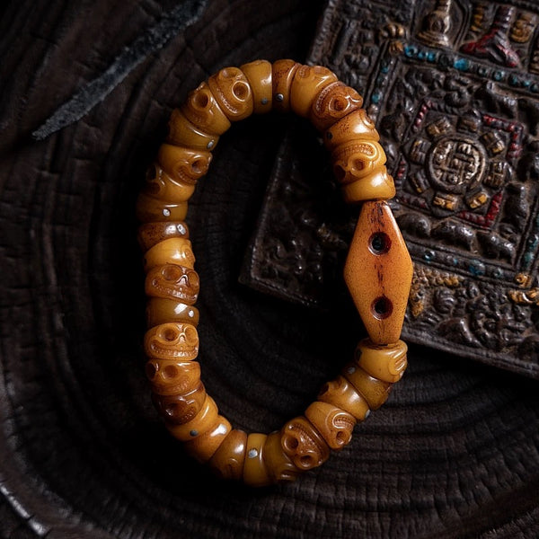 kailash natural yak bone Shmashana Tibetan bracelet