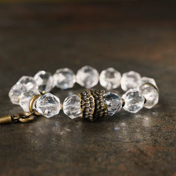 Kailash Natural white crystal wealth bead bracelet
