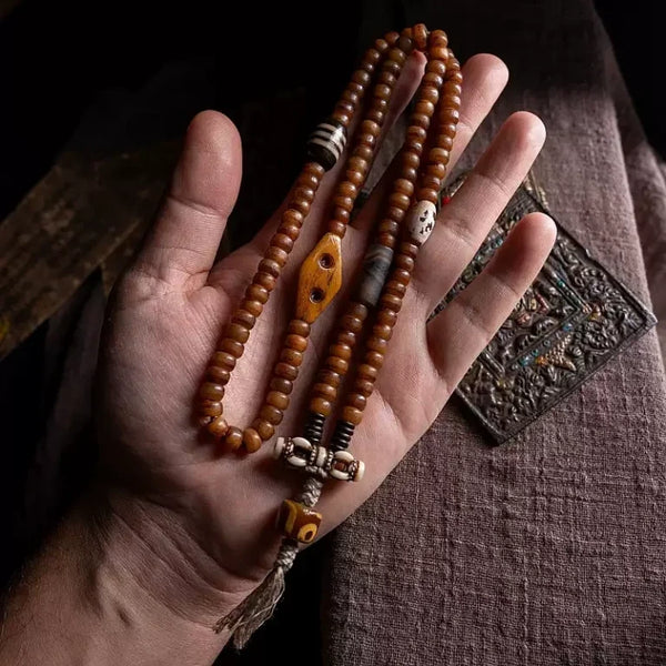 kailash natural yak bone Buddhist beads bracelet 108 pieces